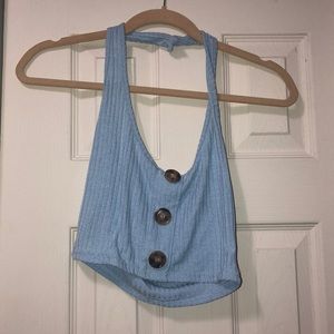Cropped halter top